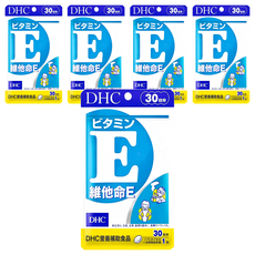 DHC 維他命E 30日份, 100%植物萃取, 增進肌膚與血球的健康, 30顆, 10.2g, 5包