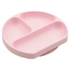 BUMKiNs 白金矽膠餐盤, 100%白金矽膠, 6個月以上適用, 21 x 22.5 x 3.5cm, 粉色, 1個
