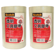 3M Scotch 502文具膠帶 8捲 Set, 超透明材質，黏性強，使用方便，不易斷裂，持久耐用, 透明色, 2組