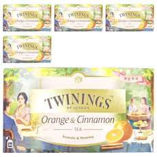 TWININGS 唐寧茶 香橙肉桂茶 25入 茶包, 2g, 25包, 5盒