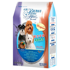 LCB 藍帶廚坊 成犬/全犬種用飼料，添加OMEGA 3 & 6，啤酒酵母，酵素與乳酸益菌，呵護毛髮健康, 菲力牛排+新鮮野菜, 3.5kg, 1袋