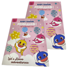 pinkfong 碰碰狐 BABY SHARK 寶寶貼貼畫 Set 2本，內附BABY SHARK 可愛貼紙, 氣球篇