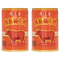 廣達香 辣紅燒牛肉, 不添加防腐劑、味素, 440g, 2罐
