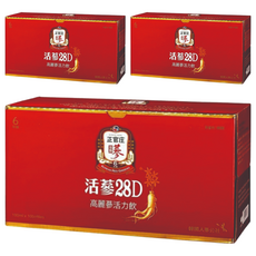 正官庄 活蔘28D 高麗蔘活力飲禮盒, 100ml, 10瓶, 3盒