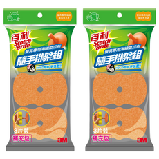 3M Scotch-Brite 百利 菜瓜布隨手掛架組補充包 餐具專用 41YUB-3MO, 3片, 2包