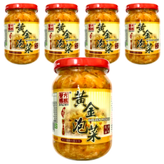 譽方媽媽 黃金泡菜, 直接食用辣脆爽口 開胃最佳良品, 360g, 5罐
