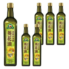得意的一天 頂級高油酸葵花油, 富含維生素E，無添加物，適合高溫烹調, 750ml, 6瓶