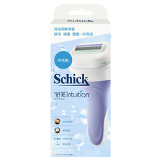 Schick 舒適牌 仕女除毛刀具 中性肌 刀把*1+潤膚皂刀頭*2 80g, 1入, 1組