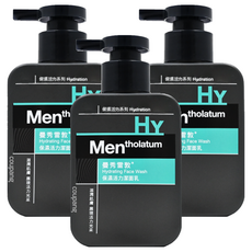 MENTHOLATUM 曼秀雷敦 男士保濕活力潔面乳，保濕 清爽，150ml, 3瓶