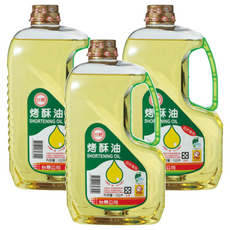 台糖 烤酥油, 2公升, 國內唯一以黃豆煉製而成, 耐炸油, 煎炒油炸皆宜, 2L, 3瓶