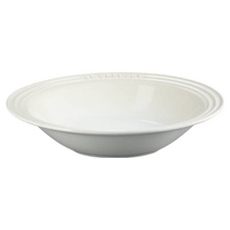LE CREUSET 東京款義麵盤 25cm 蛋白霜 - 法國餐瓷，適用於義大利麵、沙拉等美食, 1個