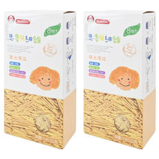 Nnutrinini 脆妮妮 思麥兒細麵 陽光南瓜, 8個月以上寶寶適用, 添加鈣鐵維生素, 無鹽細麵條, 180公克, 180g, 2盒