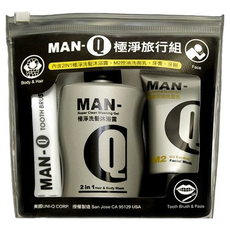 MAN-Q 極淨旅行組, 清新檸檬味, 淨白去油、清潔肌膚, 附贈牙膏、牙刷, 1組