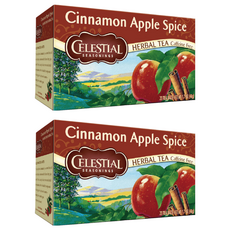 CELESTIAL SEASONINGS 詩尚草本 蘋果肉桂茶, 無咖啡因草本茶, 20茶包, 1.7 OZ (48g), 2.4g, 20包, 2盒