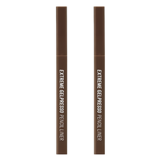 CLIO EXTREME 方管眼線膠筆 0.35g 02深棕色 2支組，持久防水，打造深邃迷人眼妝, 2支