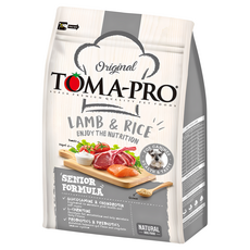 TOMA-PRO 優格高齡犬羊肉+米 乾飼料, 含茄紅素, 維生素E, 葡萄糖胺, 軟骨素, 左旋肉鹼, 羊肉 + 米, 7kg, 1袋