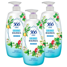 566 潤澤抗菌 香氛潤髮乳 白麝香, 清新香氛 溫和滋潤頭髮, 800g, 3瓶