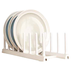 Living Soop 可調寬度置盤架，33.5cm*13cm*10.5cm，白色, 1個