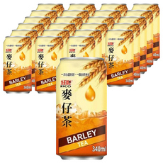 RICO 紅牌 麥仔茶, 340ml, 24罐