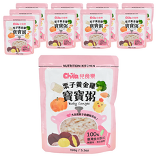 Chila 兒食樂 栗子黃金雞 寶寶常溫粥, 150g, 嚴選台灣食材, 添加超級食物紅藜麥, 適合6個月以上寶寶, 10包