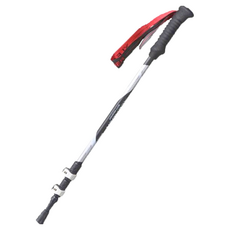 LEADER X Hiking 輕量登山杖, 7075航鈦鋁合金, 螺紋EVA泡棉, 可調節腕帶, 64~135cm, 黑灰色, 1支