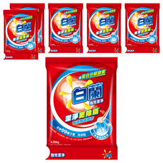 白蘭 強效除蹣過敏洗衣粉, 4.25kg, 6包