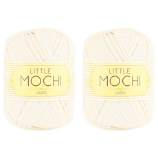 SILBARAM TEXTILE Little Mochi系列 毛線, 米白色 70公克 2入, 2個