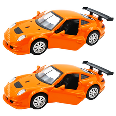 love color 樂彩森林 正版授權合金名車 保時捷911 GT3 RSR 迴力車 1:39 Set, 顏色隨機, 2個