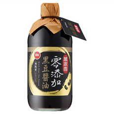 萬家香 零添加黑豆醬油 450毫升, 無麩質, 不含糖分, 450ml, 1瓶