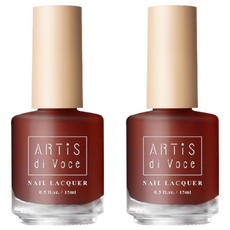 ARTiS di Voce 飾底硬甲油 指甲油, 潤透梅紅, 15ml, 2瓶