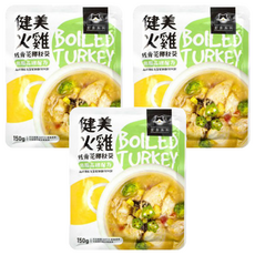 DOG CAT STAR 汪喵星球 主食系列 狗餐包 健美火雞佐青花椰秋葵 鮮肉x四色蔬果 開封即食, 150g, 3包