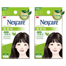 3M Nexcare 神隱形荳痘貼 茶樹精油 綜合型, 0.02cm 薄型霧面, 添加天然茶樹精油, 28個, 2盒