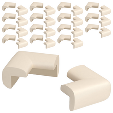 防撞邊條桌角保護套，高密度NBR材質，長度2m，厚度1cm, 長2m x 厚1cm, 米白色, 8組