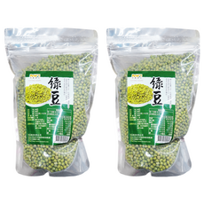 茂喜食品 進口嚴選綠豆, 600公克, 真空包裝, 600g, 2包