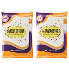 台糖 貳號砂糖，2公斤裝, 2kg, 2包