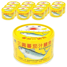 三興 茄汁鯖魚, 茄汁特調肉質鮮, 230g, 12罐