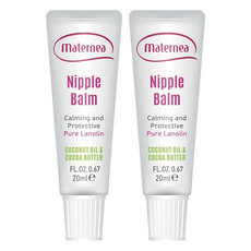maternea 媽咪莉娜 乳尖修護羊脂膏 20ml, 含羊毛脂及維生素, 保濕舒緩不適, 2條