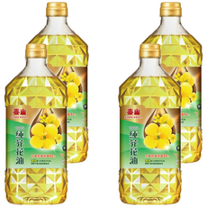泰山 純芥花油，澳洲優質原料，不飽和脂肪酸92%以上, 1.5L, 4瓶
