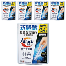 Attack 一匙靈 台灣公司貨 極效洗衣霸 抗菌去漬, 24支, 5袋