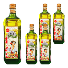 La Espanola 100%純玄米油，含糙米γ-穀維素，耐高溫，低油煙，含植物固醇，不含膽固醇, 1L, 5瓶