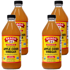 BRAGG 有機蘋果醋, 未過濾生醋 含醋母 酵素 946ml, 473ml, 4瓶