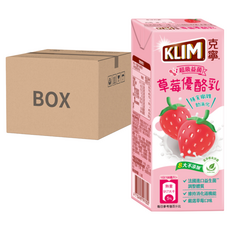 KLIM 克寧 草莓優酪乳198ml*24入, 益菌添加, 助消化, 乳含量50%, 198ml