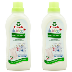 德國小綠蛙 Frosch 寶寶衣物柔軟劑，洋甘菊配方 750ml，舒緩敏感、溫和香味，宜人不刺激, 2瓶