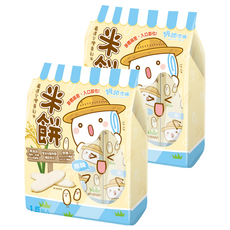饅頭家族 米餅 原味, 米香濃郁 酥脆口感 入口即化, 48g, 2袋