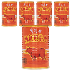 廣達香 辣紅燒牛肉, 不添加防腐劑、味素, 440g, 5罐