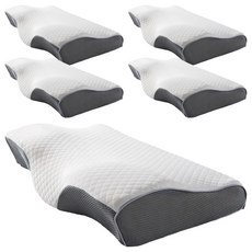 HONDONI 人體工學4D蝶型止鼾護頸低眠枕頭 Z1-EY, 沉靜灰, 5個