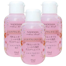 NADESHIA 刷具粉撲兩用清潔液 80ml, 3瓶