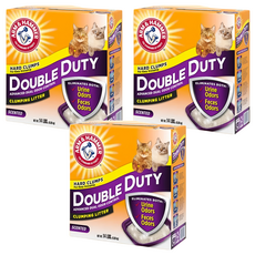 ARM&HAMMER 鐵鎚牌 加強除臭貓砂(9.07kg), 有效中和貓砂盆異味, 快速去除尿騷味, 雙重效果徹底清除異味, 3盒, 加強除臭