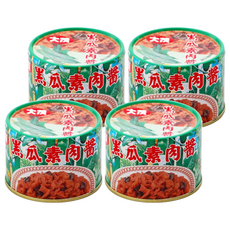 大茂 黑瓜素肉醬, 不含防腐劑、人工色素、糖精, 180g, 4罐
