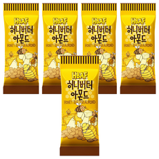 HBAF 杏仁果 蜂蜜奶油味, 方便攜帶的隨手包, 30g, 5包